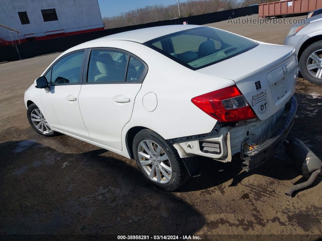 2012 Honda Civic Ex Белый vin: 19XFB2F89CE346735