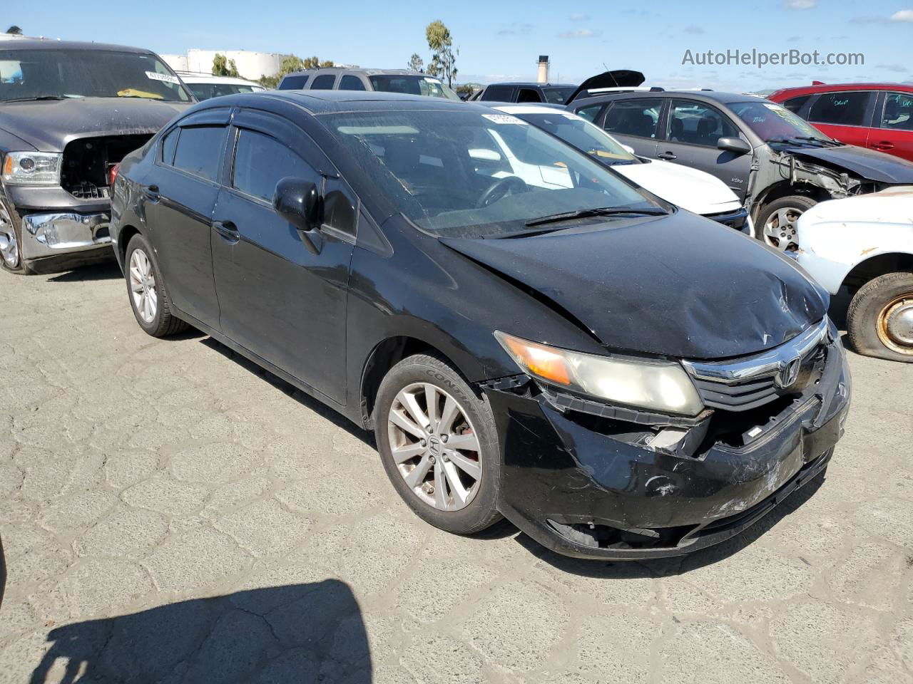 2012 Honda Civic Ex Black vin: 19XFB2F89CE382358