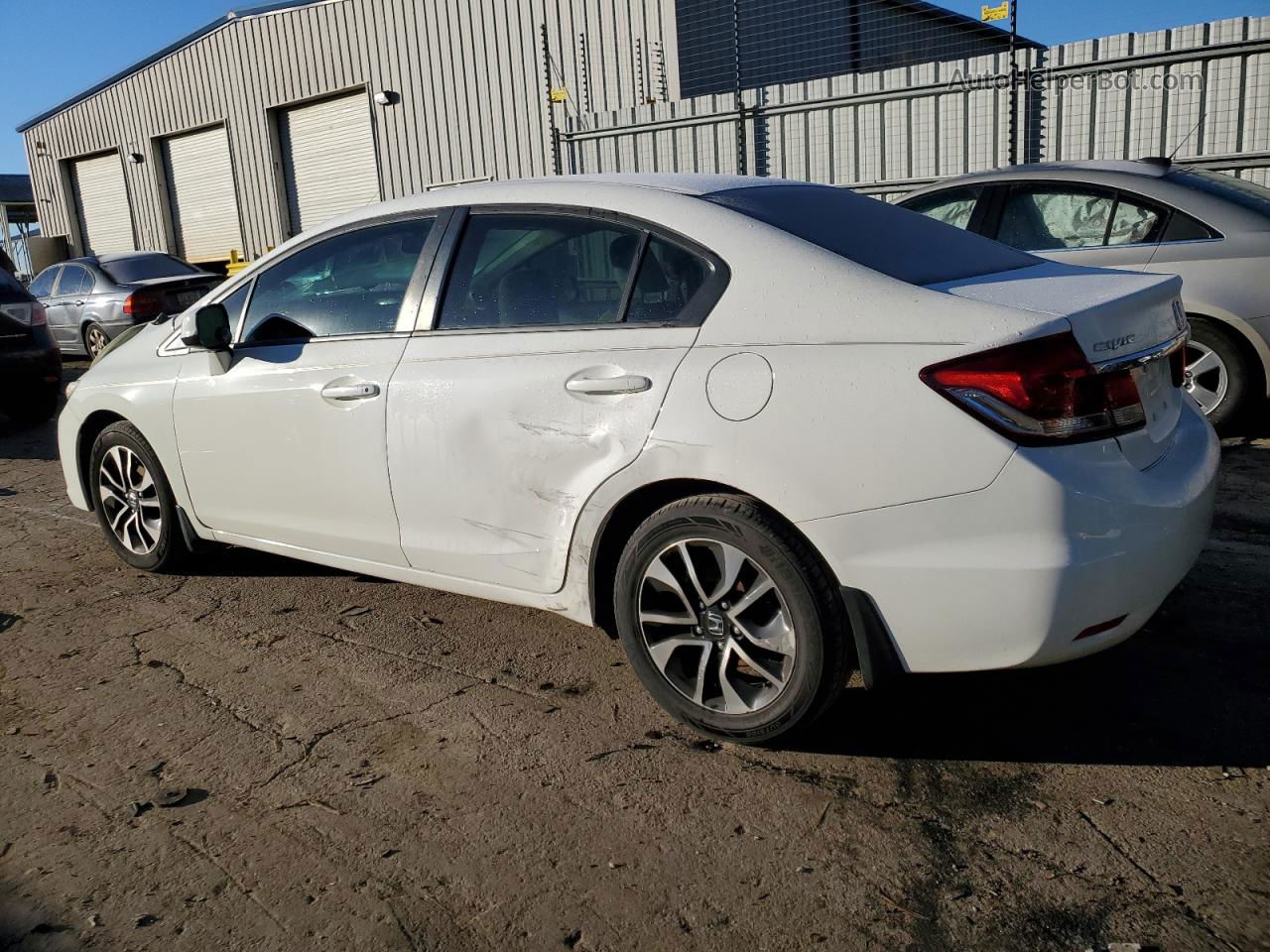 2013 Honda Civic Ex White vin: 19XFB2F89DE015834