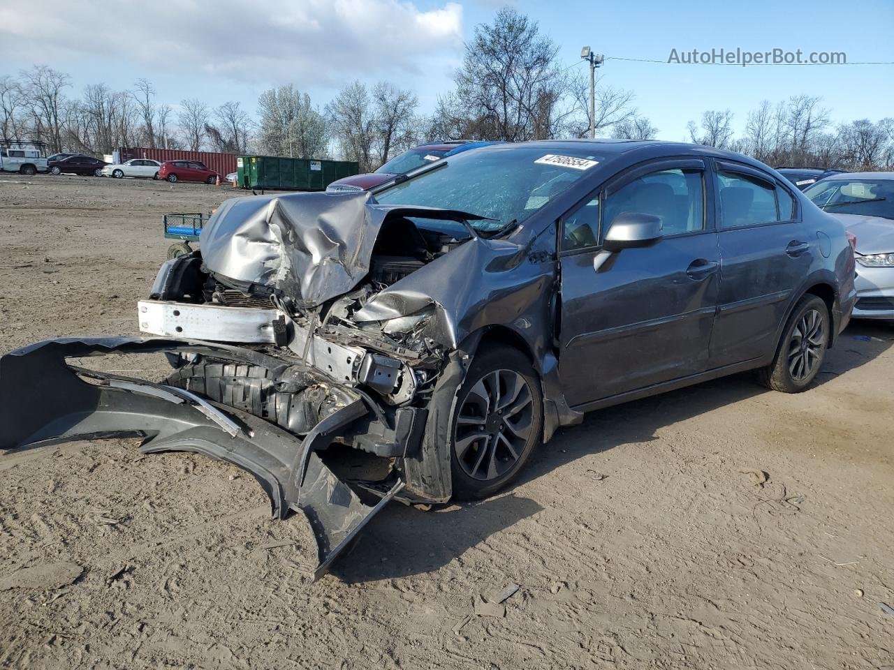 2013 Honda Civic Ex Серый vin: 19XFB2F89DE208159