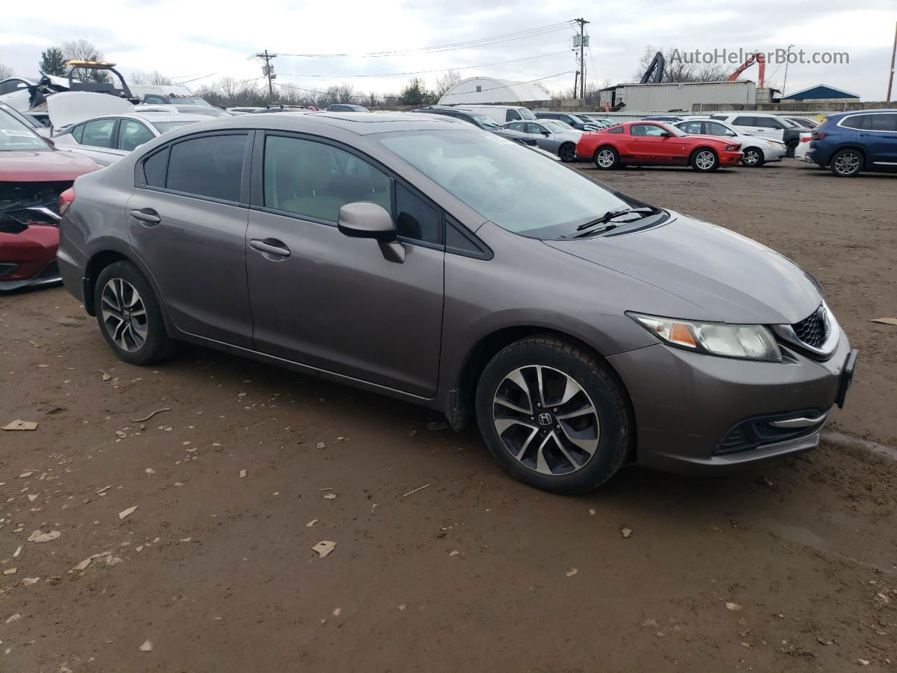 2013 Honda Civic Ex Серый vin: 19XFB2F89DE250671