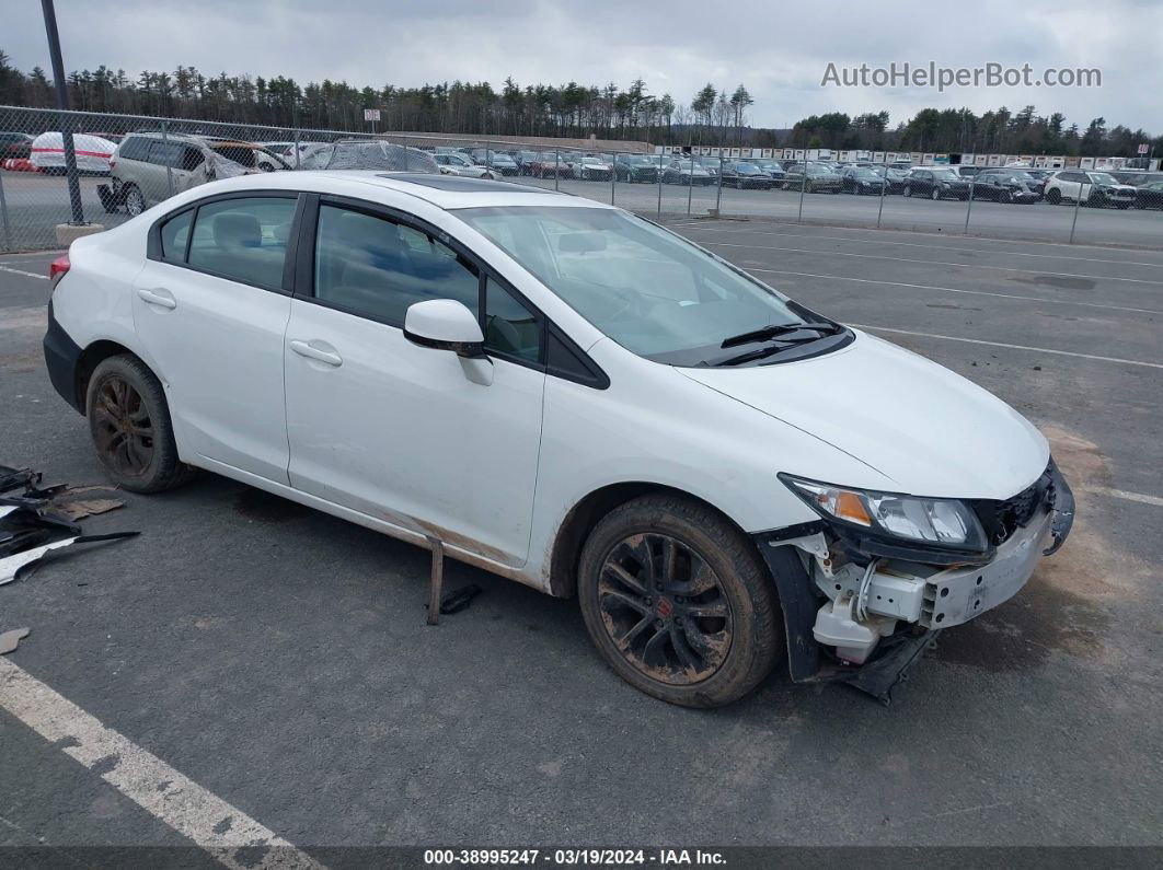 2013 Honda Civic Ex White vin: 19XFB2F89DE260469