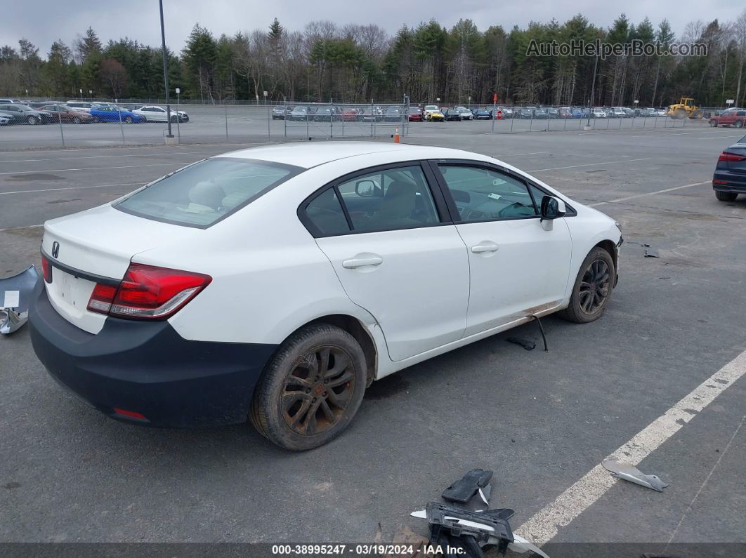 2013 Honda Civic Ex White vin: 19XFB2F89DE260469