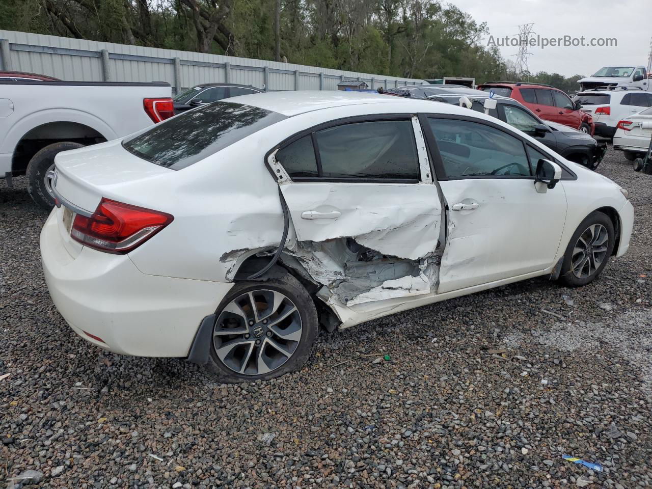 2014 Honda Civic Ex White vin: 19XFB2F89EE085836