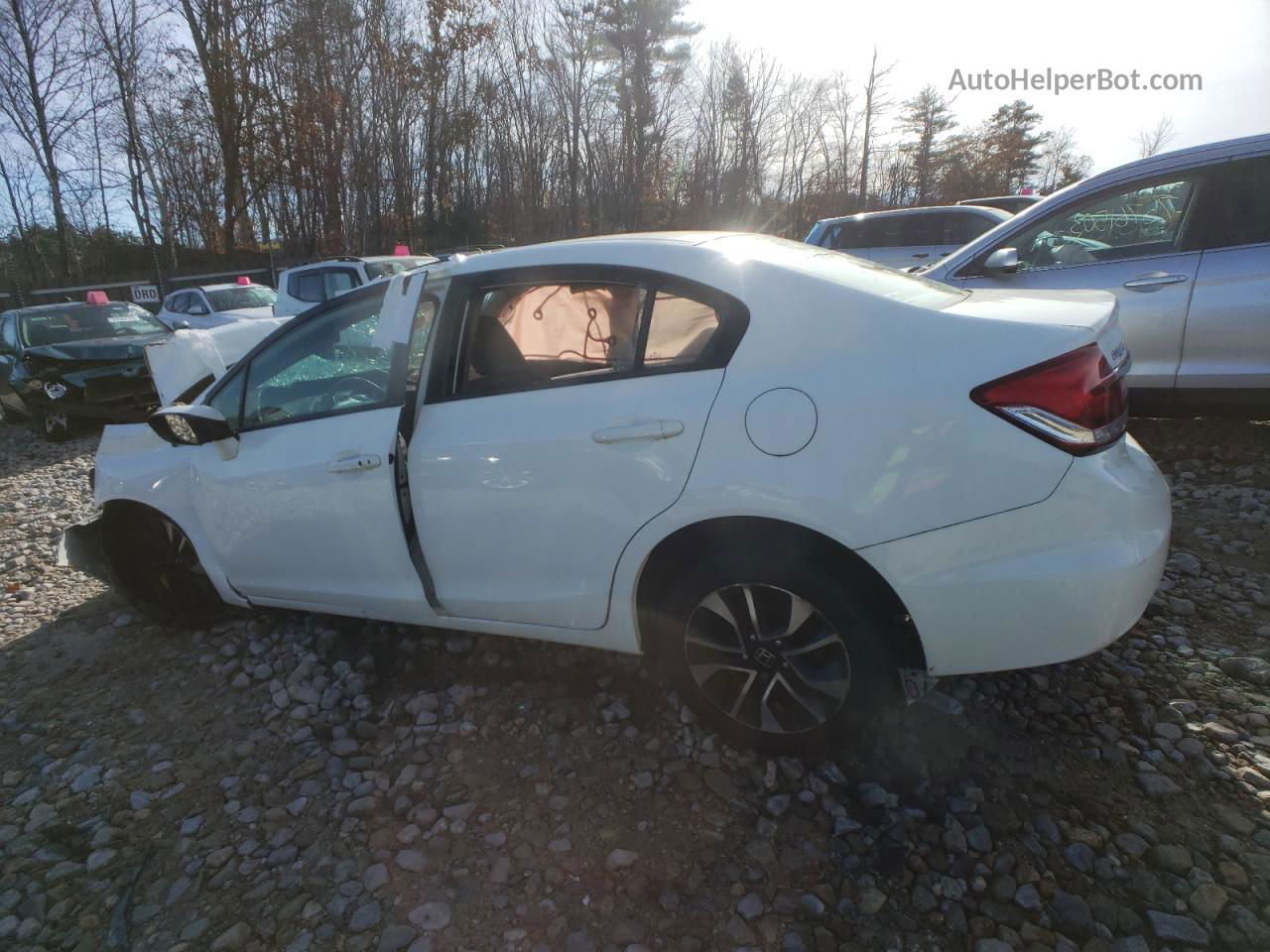 2014 Honda Civic Ex White vin: 19XFB2F89EE208695