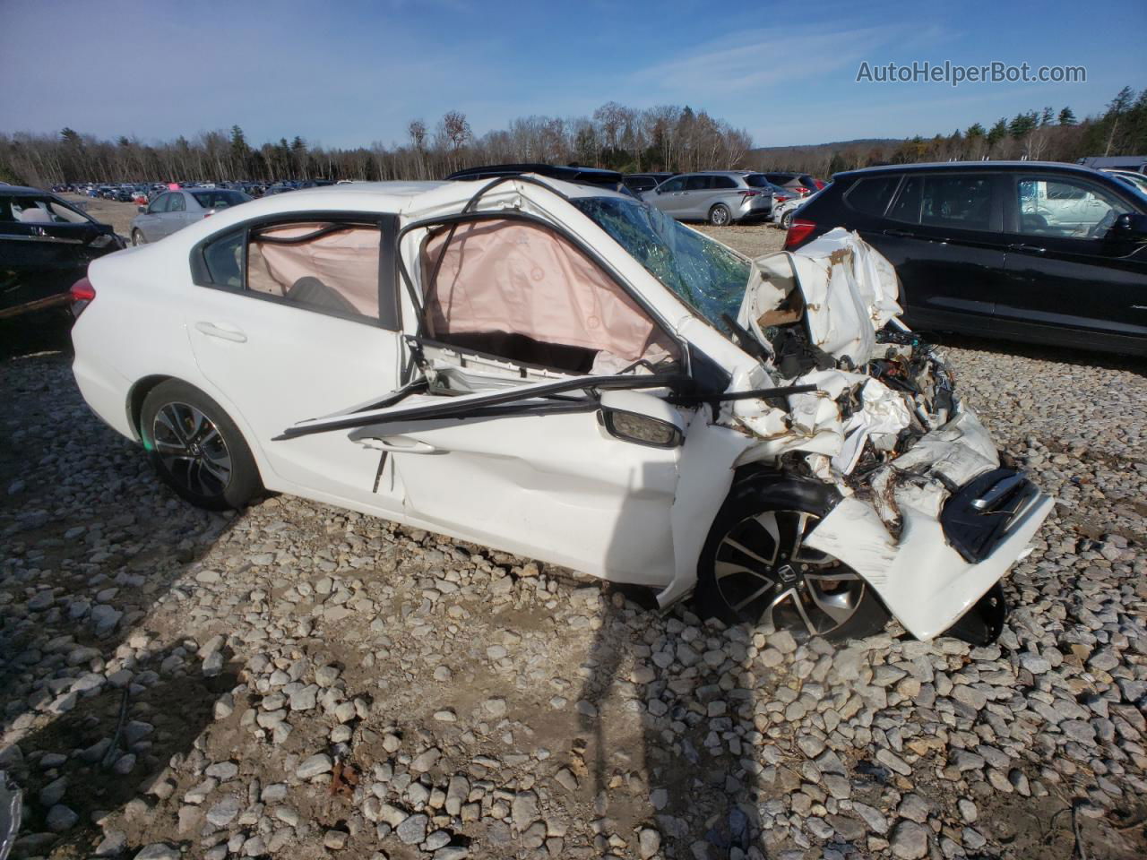 2014 Honda Civic Ex White vin: 19XFB2F89EE208695