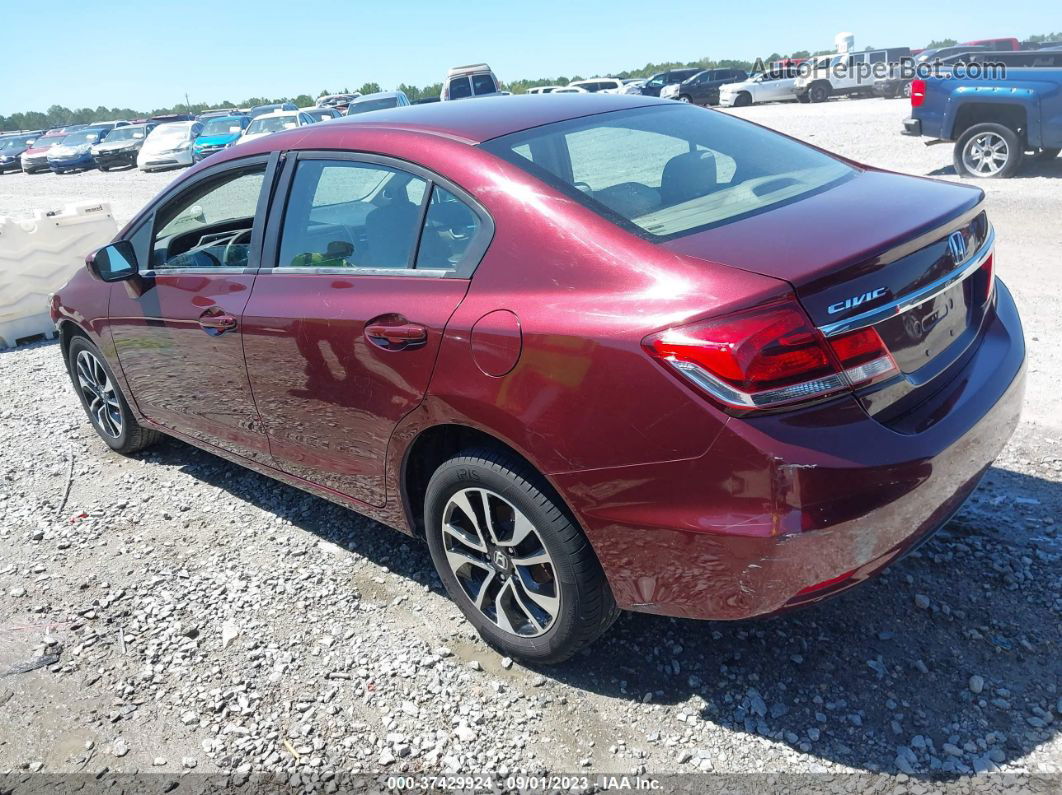 2014 Honda Civic Sedan Ex Maroon vin: 19XFB2F89EE234584