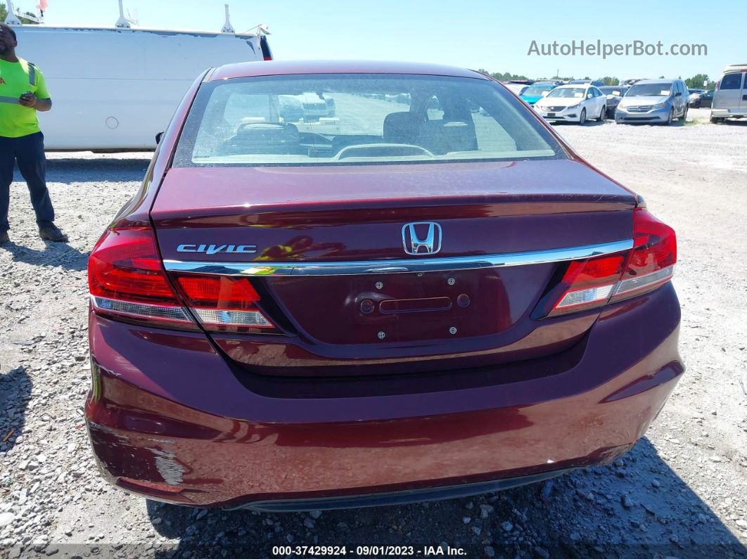 2014 Honda Civic Sedan Ex Maroon vin: 19XFB2F89EE234584