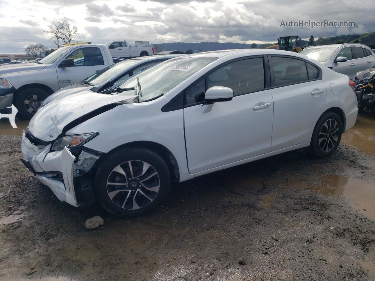 2015 Honda Civic Ex White vin: 19XFB2F89FE213543