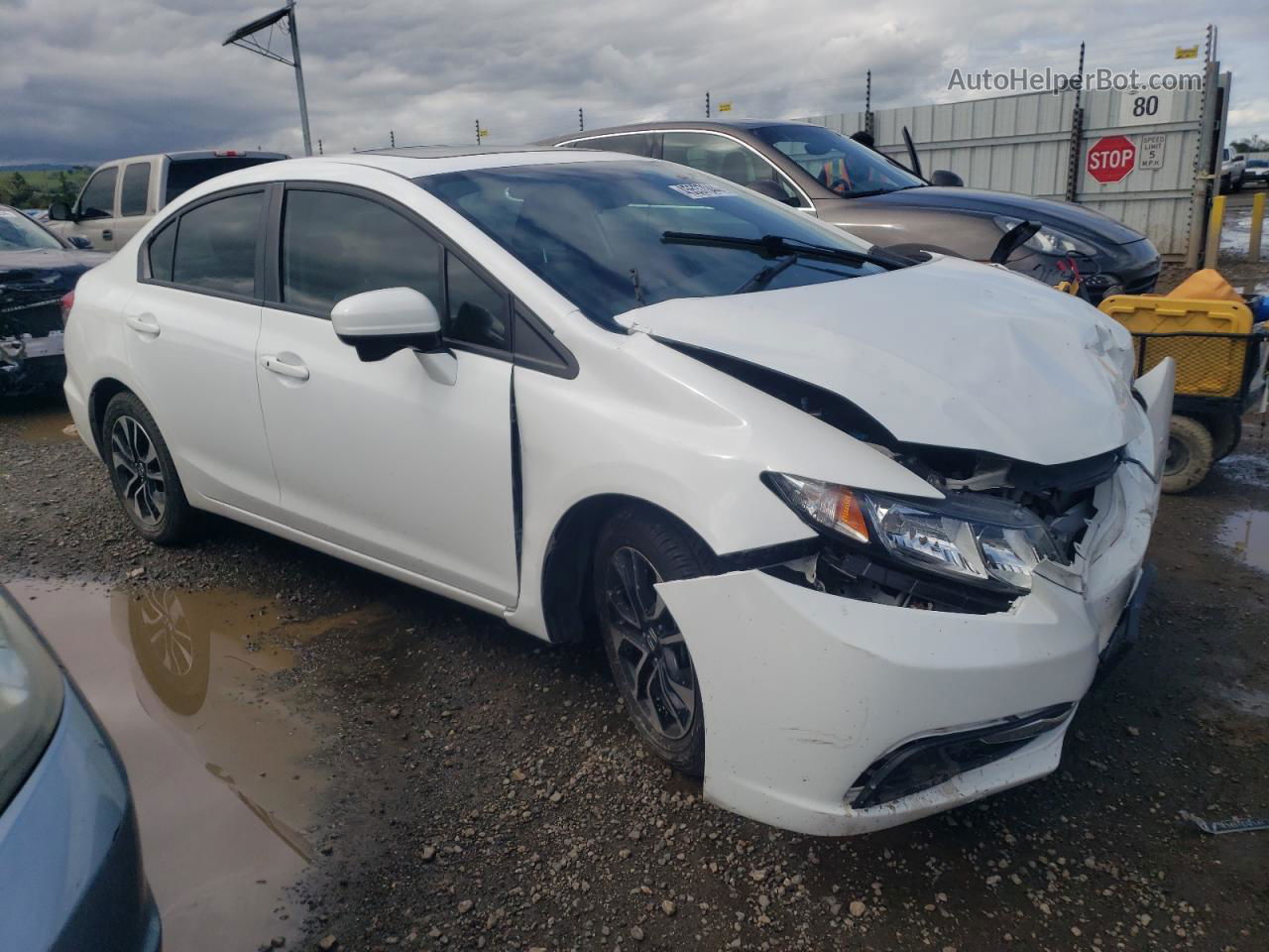 2015 Honda Civic Ex White vin: 19XFB2F89FE213543