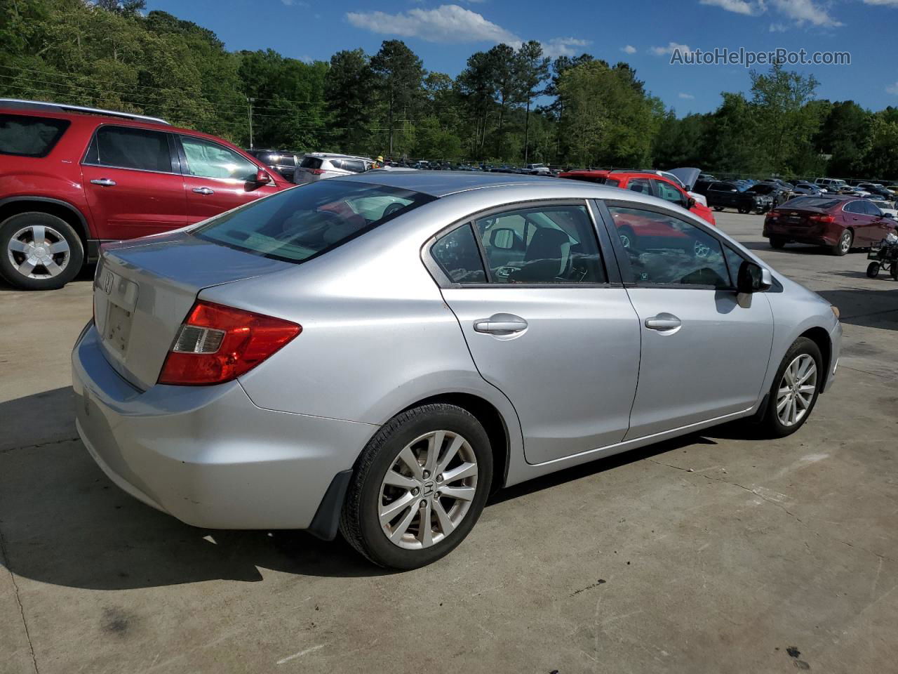 2012 Honda Civic Ex Silver vin: 19XFB2F8XCE020006