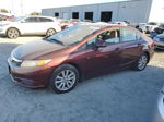 2012 Honda Civic Ex Burgundy vin: 19XFB2F8XCE035962