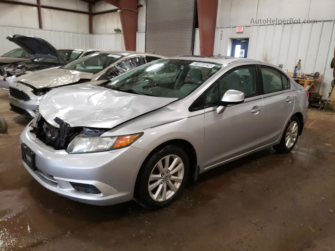 2012 Honda Civic Ex Silver vin: 19XFB2F8XCE054169