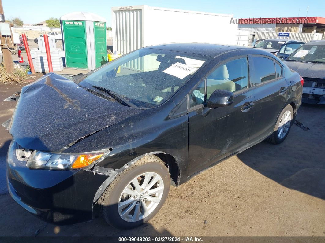 2012 Honda Civic Ex Black vin: 19XFB2F8XCE306616