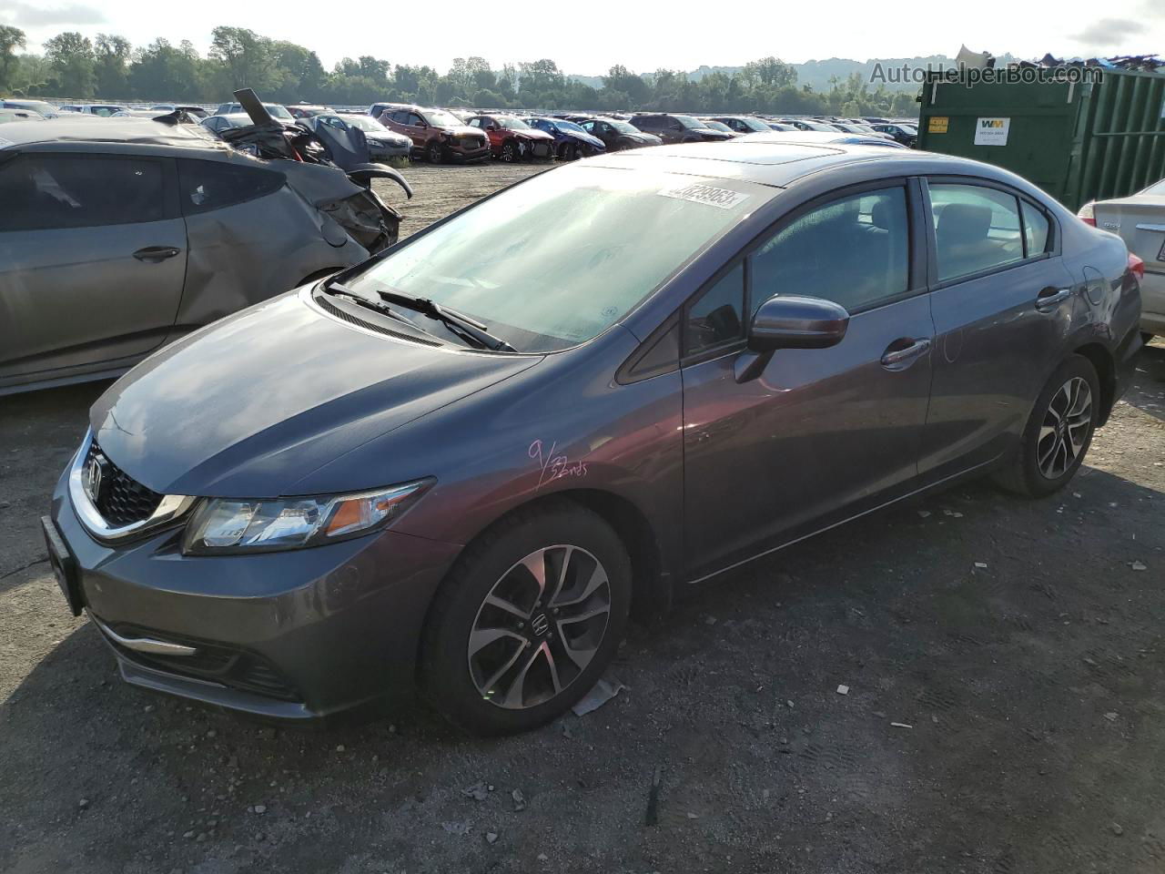 2014 Honda Civic Ex Серый vin: 19XFB2F8XEE004097