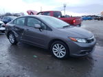 2012 Honda Civic Exl Gray vin: 19XFB2F90CE017902