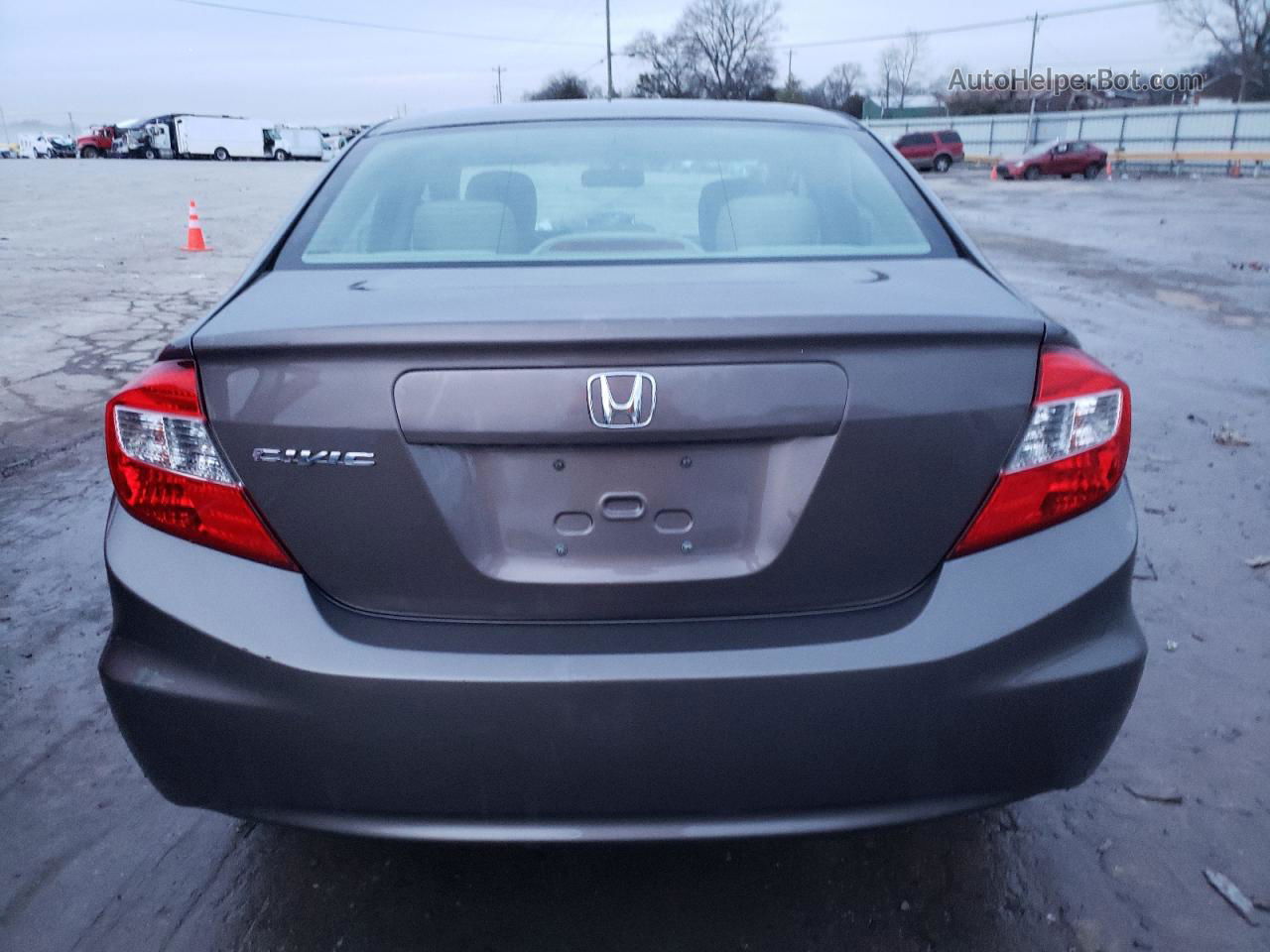 2012 Honda Civic Exl Gray vin: 19XFB2F90CE017902