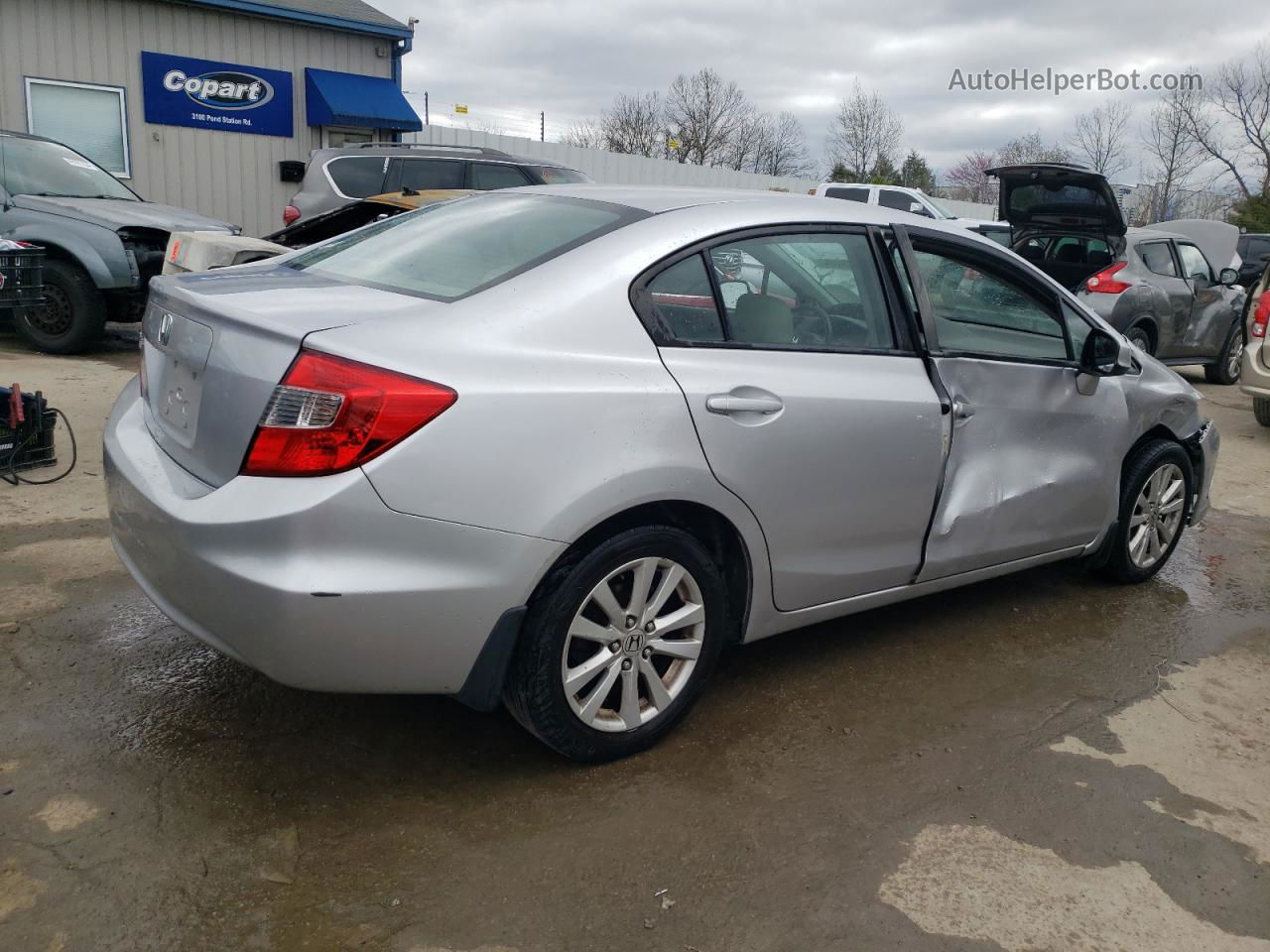 2012 Honda Civic Exl Silver vin: 19XFB2F90CE028947