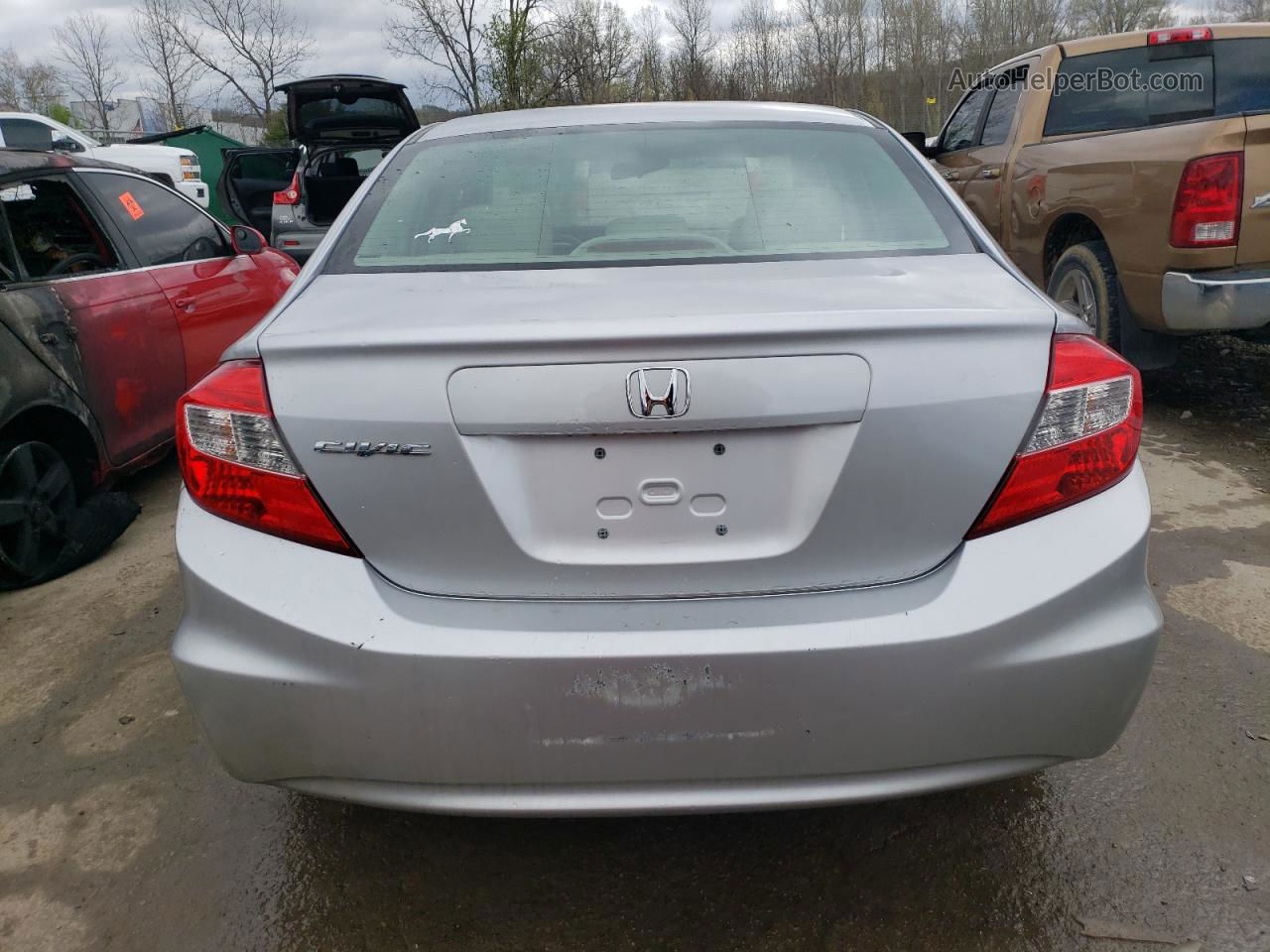 2012 Honda Civic Exl Silver vin: 19XFB2F90CE028947