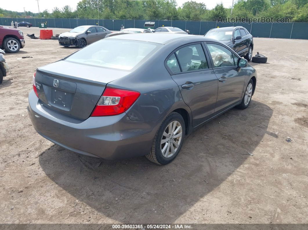 2012 Honda Civic Ex-l Gray vin: 19XFB2F90CE056523