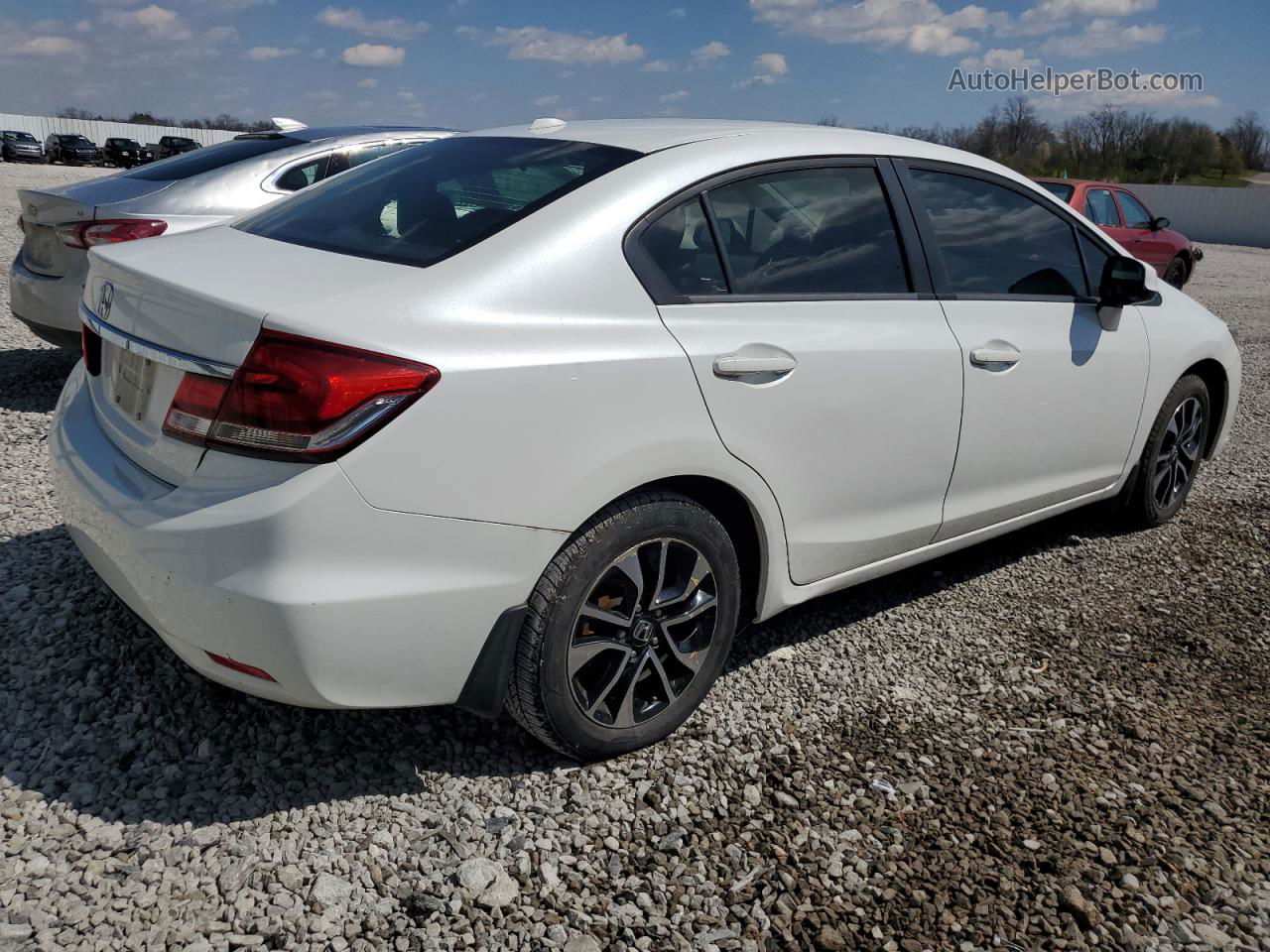 2013 Honda Civic Exl White vin: 19XFB2F90DE068043