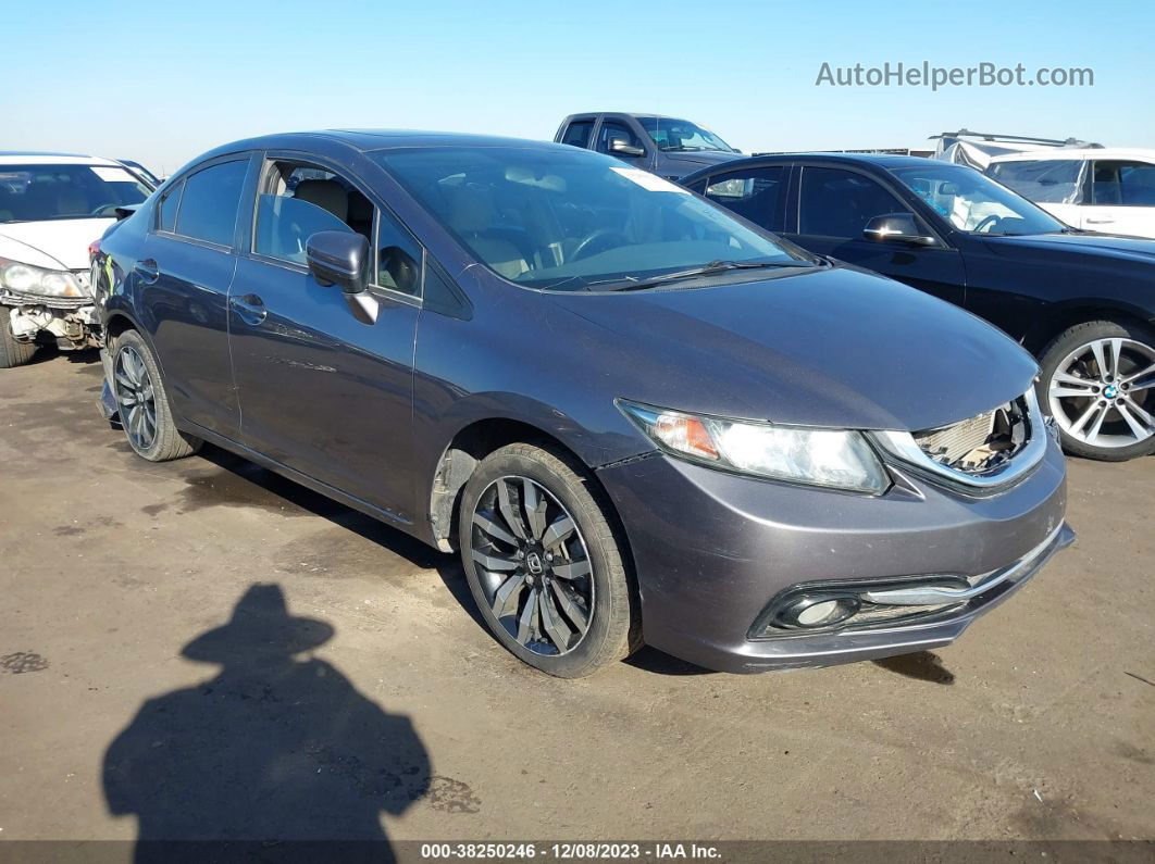 2014 Honda Civic Sedan Ex-l Gray vin: 19XFB2F90EE046741