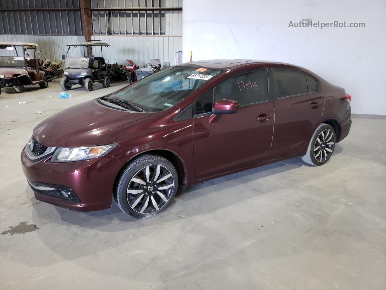 2015 Honda Civic Exl Maroon vin: 19XFB2F90FE068109