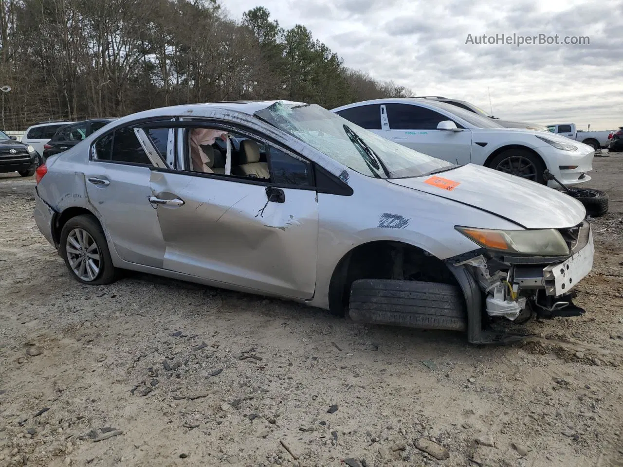 2012 Honda Civic Exl Silver vin: 19XFB2F91CE301880