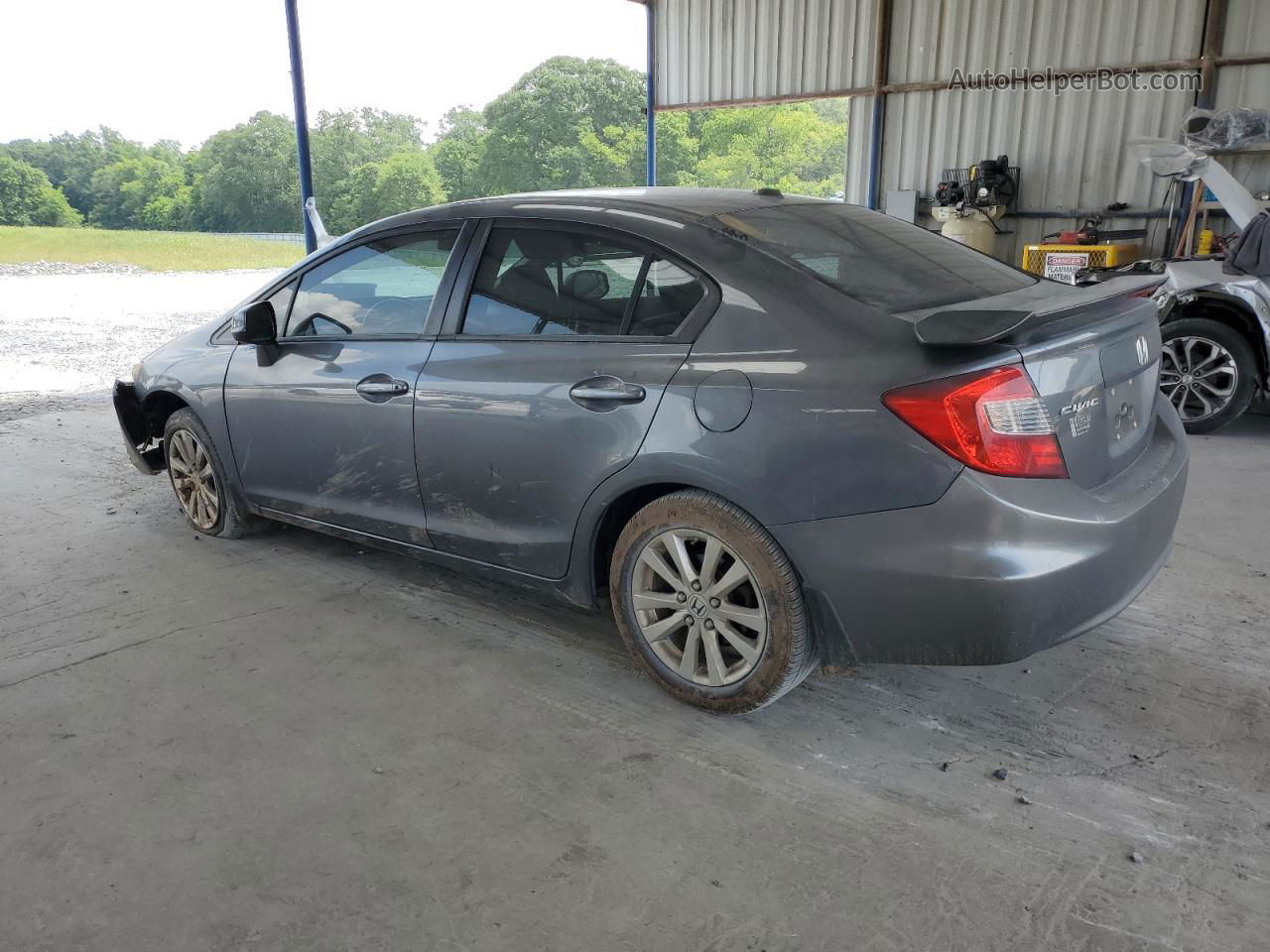 2012 Honda Civic Exl Gray vin: 19XFB2F91CE329131