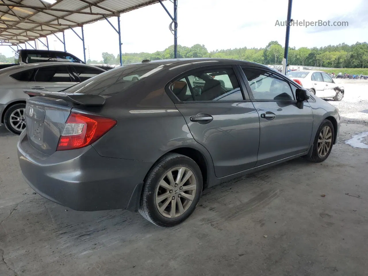 2012 Honda Civic Exl Gray vin: 19XFB2F91CE329131