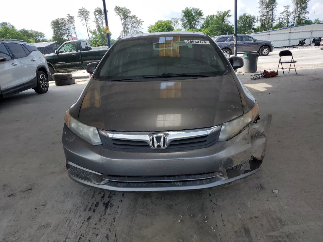 2012 Honda Civic Exl Gray vin: 19XFB2F91CE329131