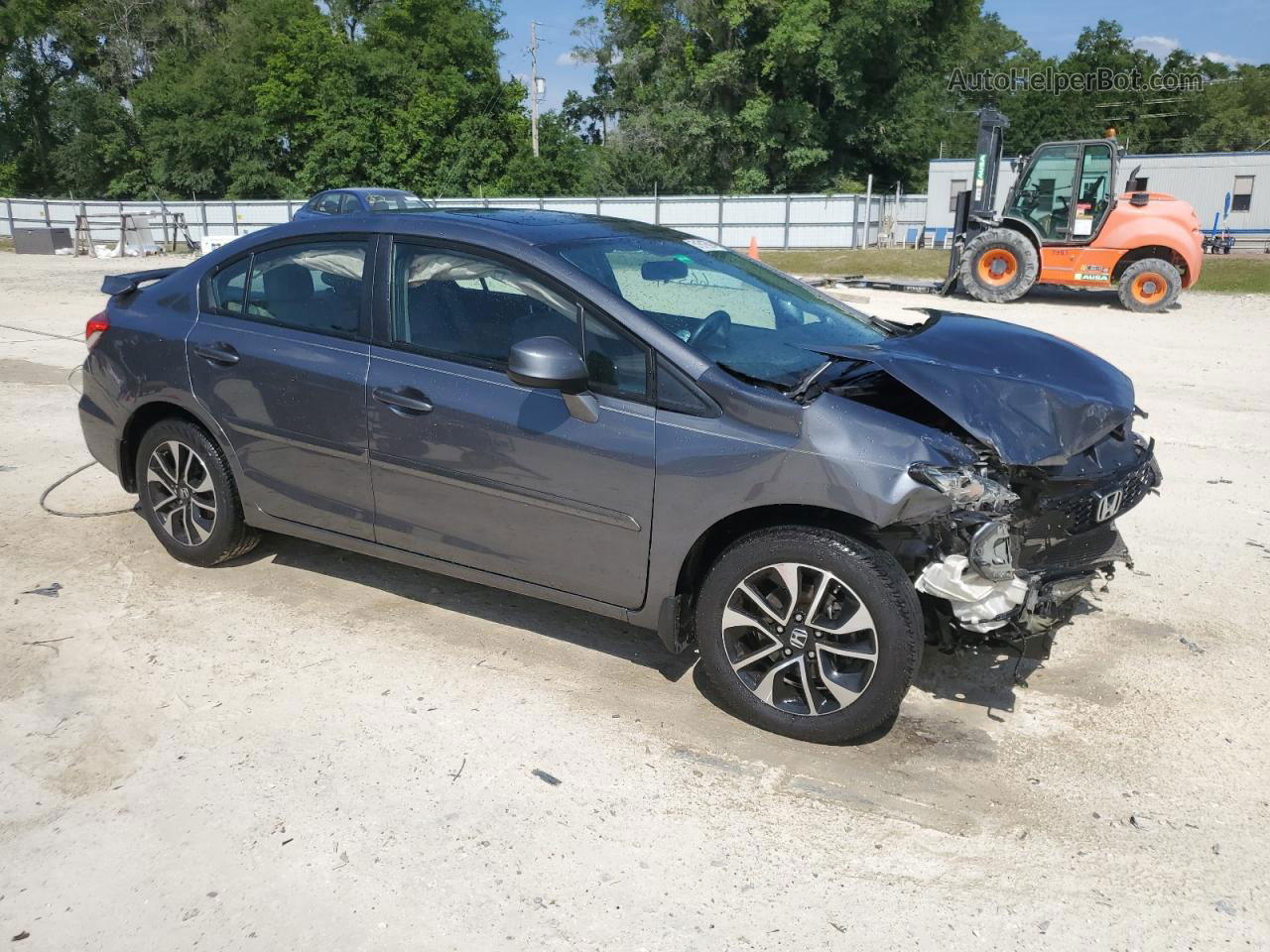 2013 Honda Civic Exl Gray vin: 19XFB2F91DE030837