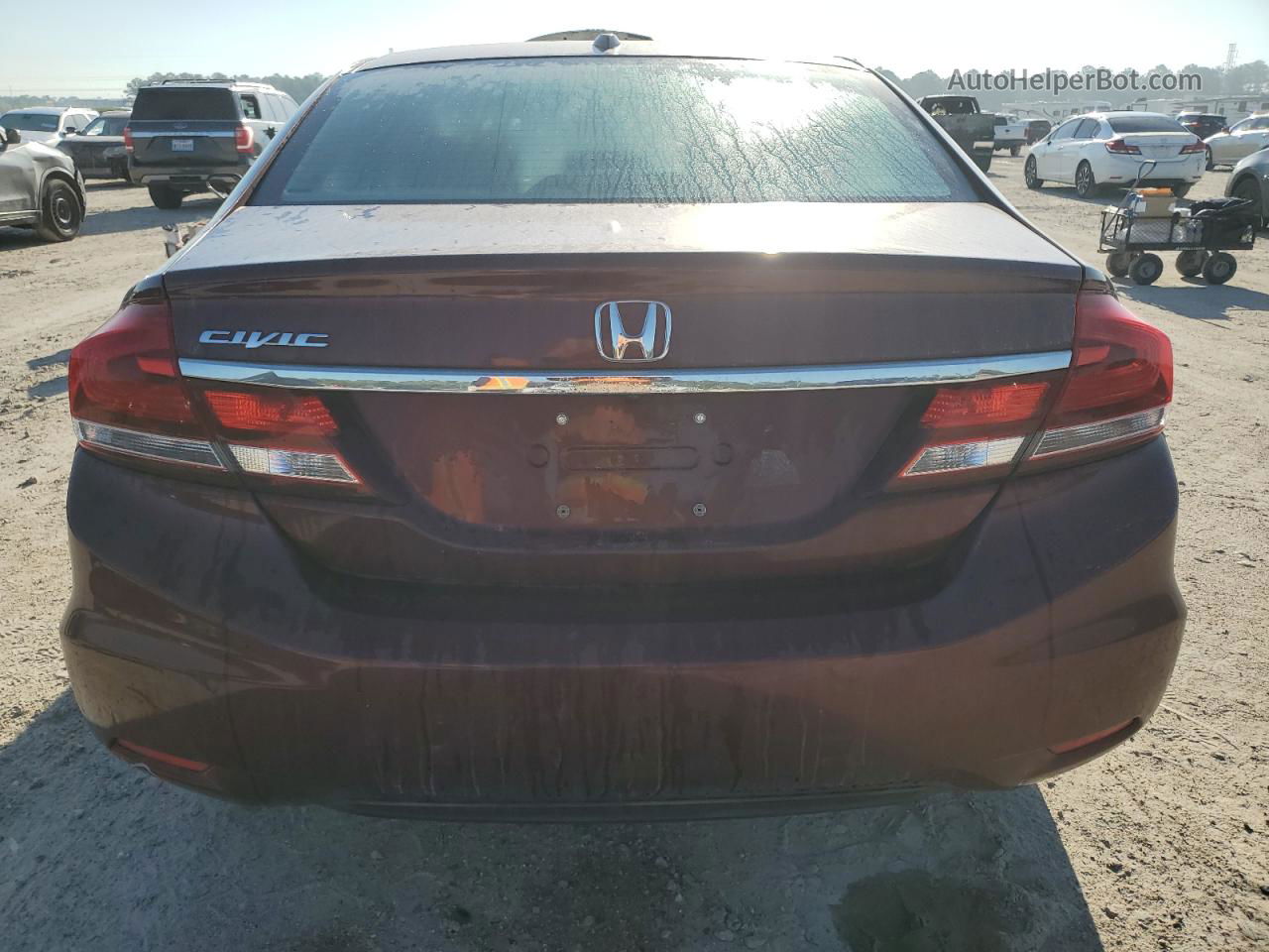 2013 Honda Civic Exl Burgundy vin: 19XFB2F91DE076622