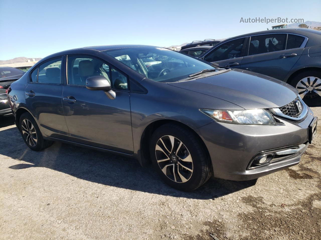 2013 Honda Civic Exl Gray vin: 19XFB2F91DE237714