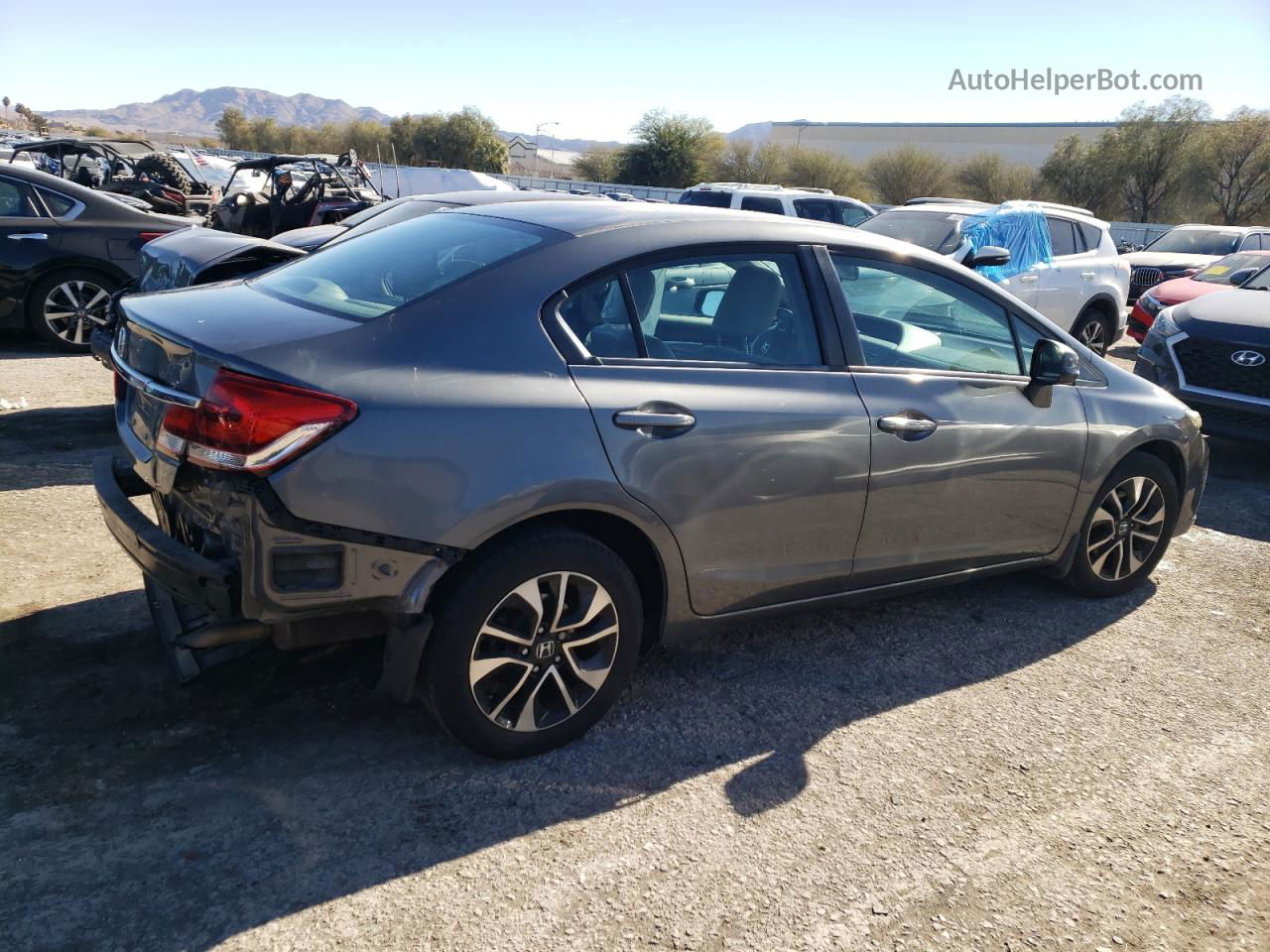 2013 Honda Civic Exl Gray vin: 19XFB2F91DE237714