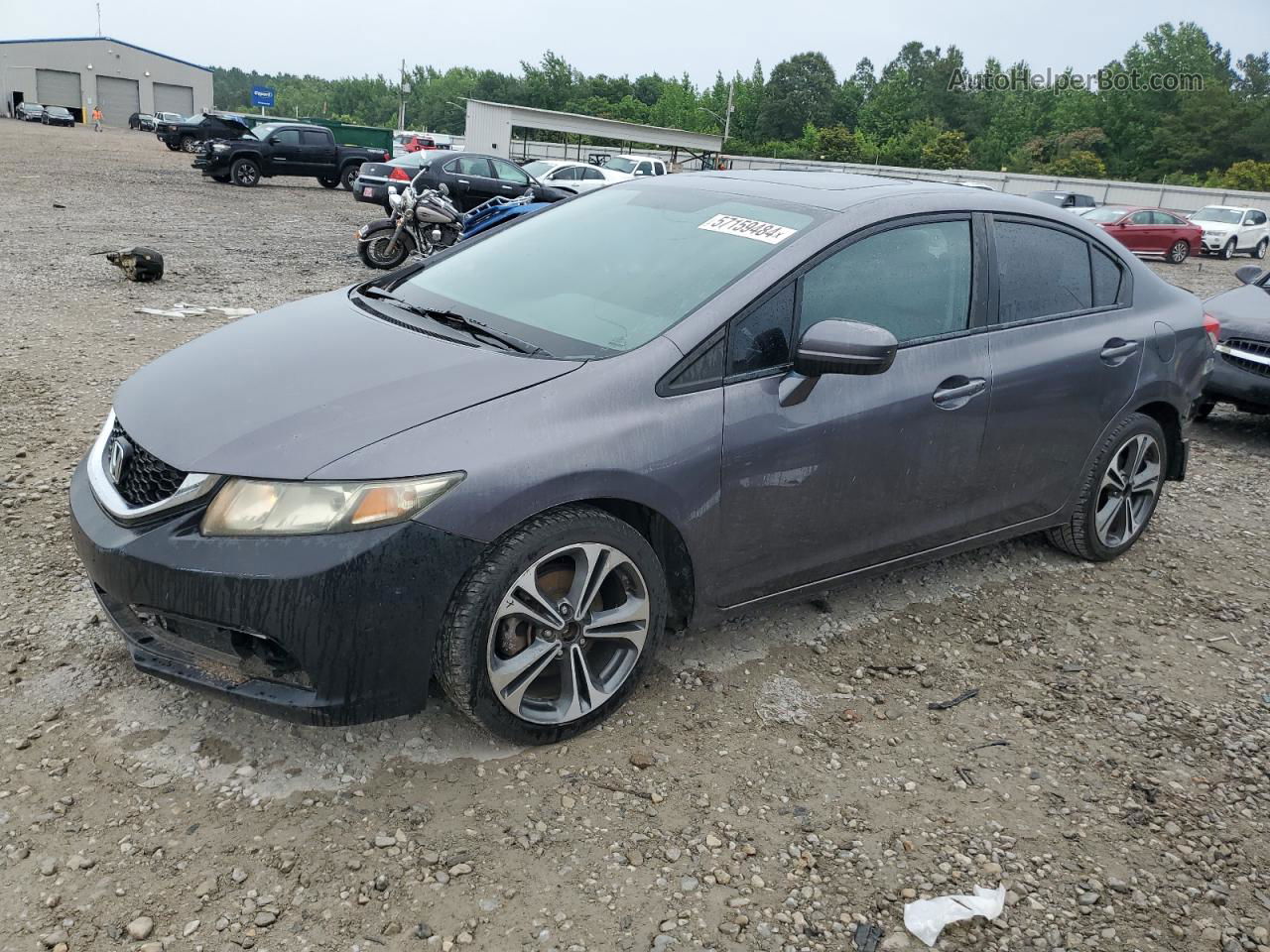 2014 Honda Civic Exl Серый vin: 19XFB2F91EE083698