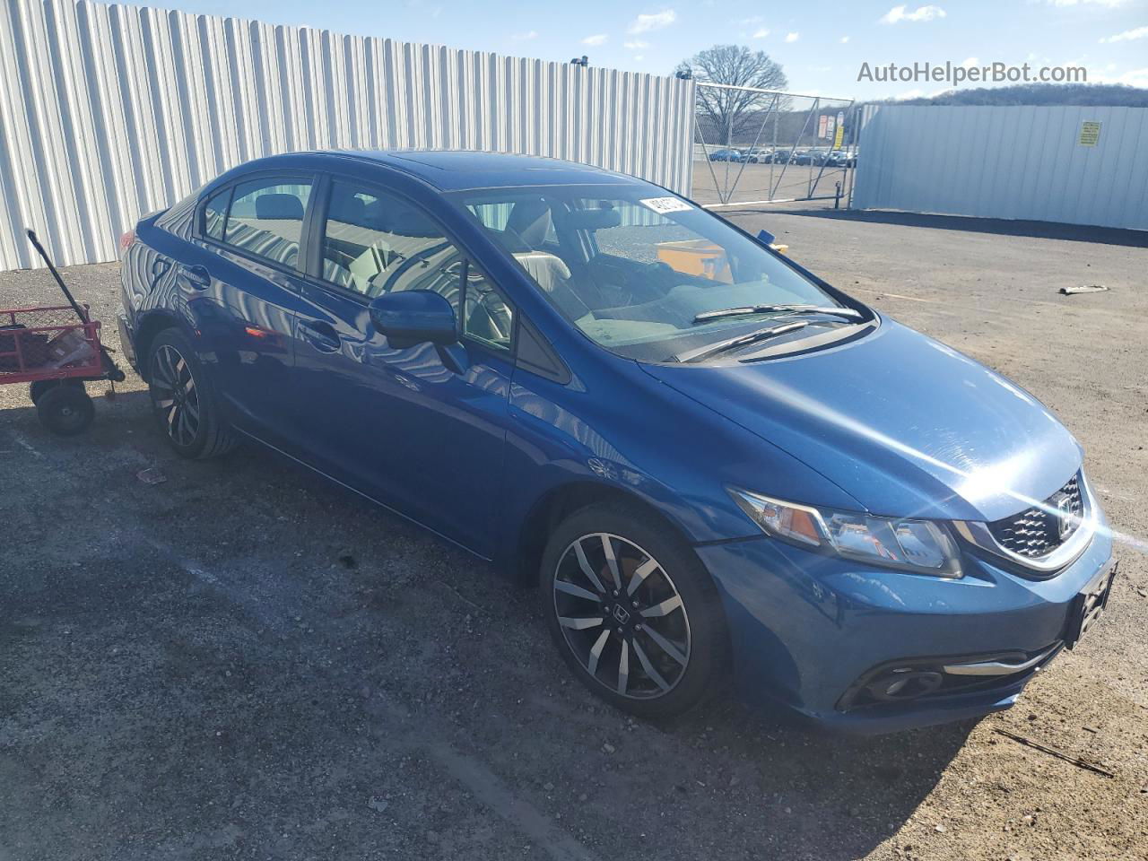 2015 Honda Civic Exl Blue vin: 19XFB2F91FE053389