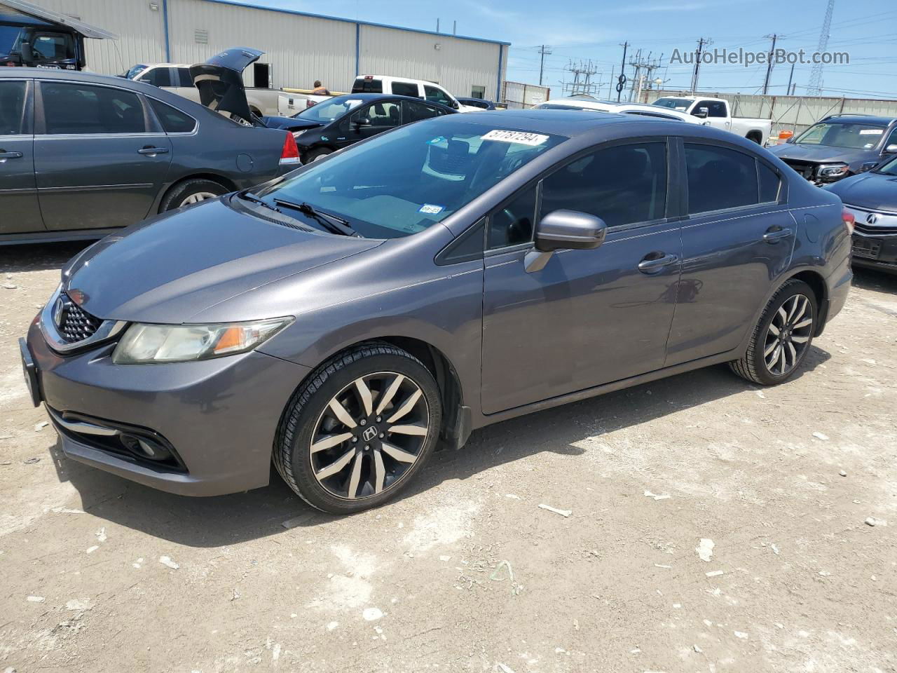 2015 Honda Civic Exl Gray vin: 19XFB2F91FE063565