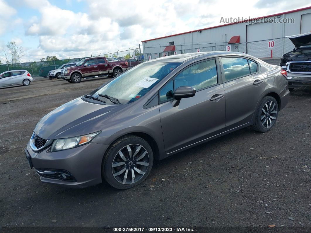 2015 Honda Civic Sedan Ex-l Gray vin: 19XFB2F91FE235366