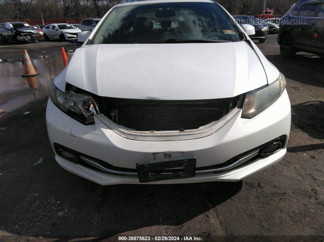 2013 Honda Civic Ex-l White vin: 19XFB2F92DE208805