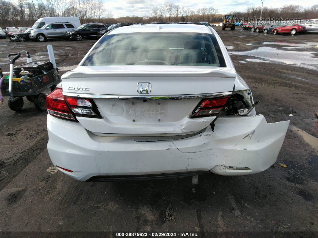 2013 Honda Civic Ex-l White vin: 19XFB2F92DE208805