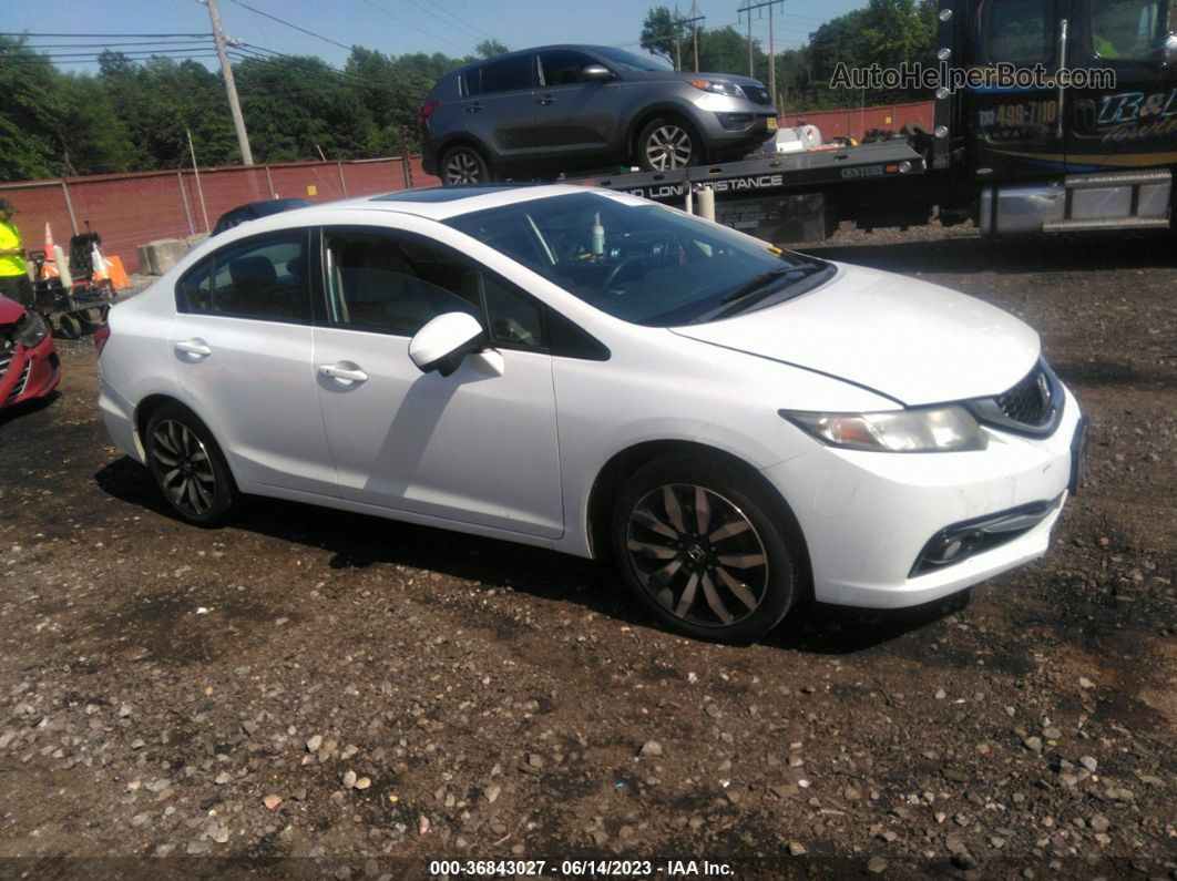 2014 Honda Civic Sedan Ex-l White vin: 19XFB2F92EE233236