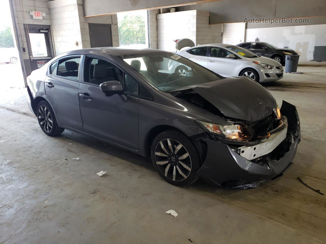 2015 Honda Civic Exl Серый vin: 19XFB2F92FE216163