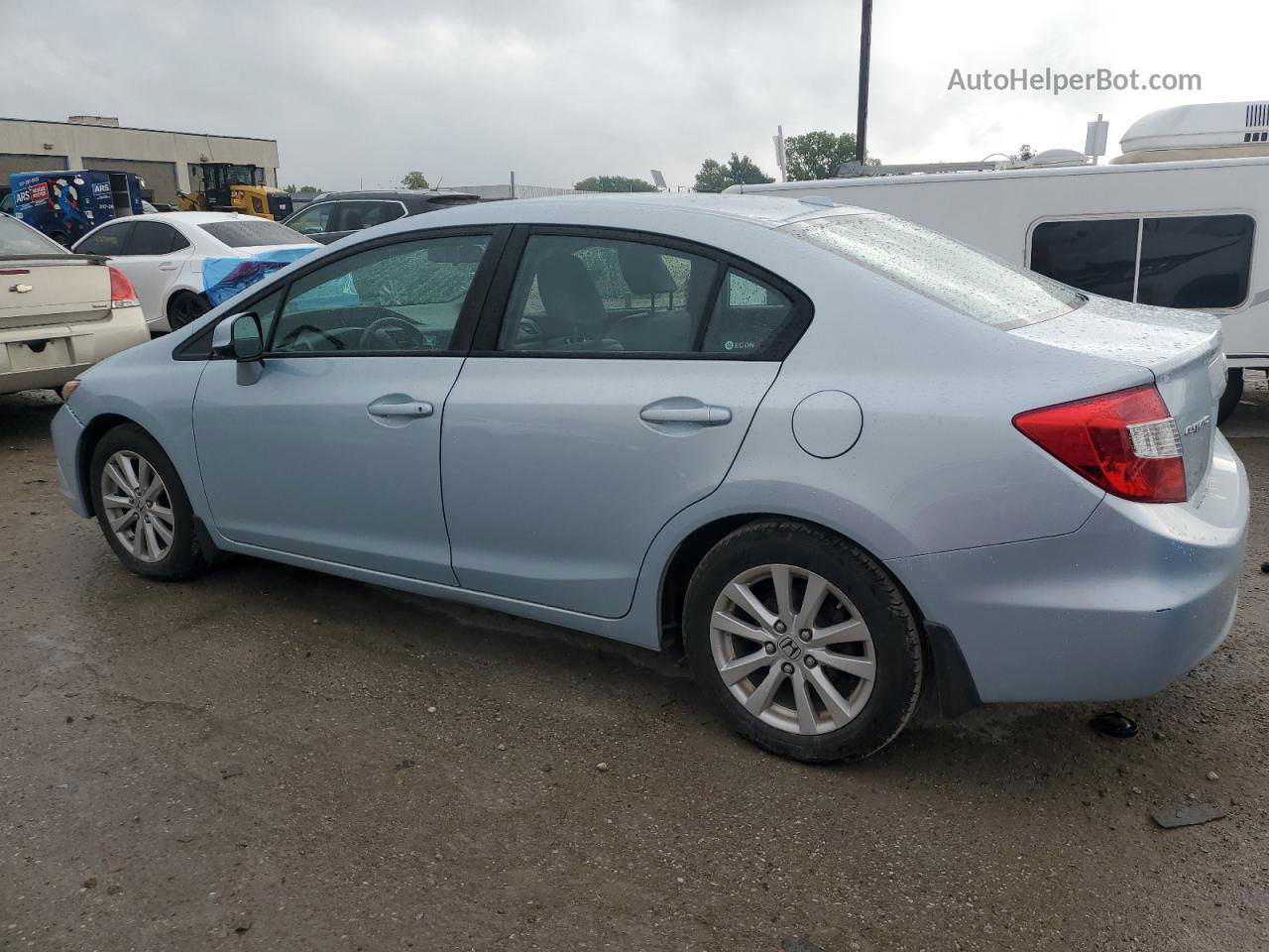 2012 Honda Civic Exl Blue vin: 19XFB2F93CE004593