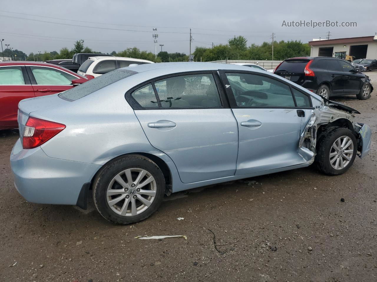 2012 Honda Civic Exl Blue vin: 19XFB2F93CE004593