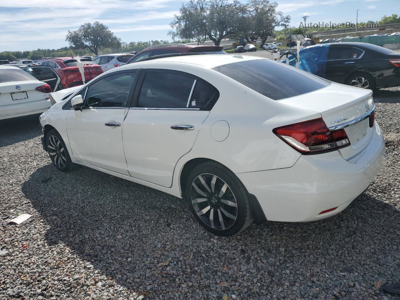 2014 Honda Civic Exl White vin: 19XFB2F93EE085338