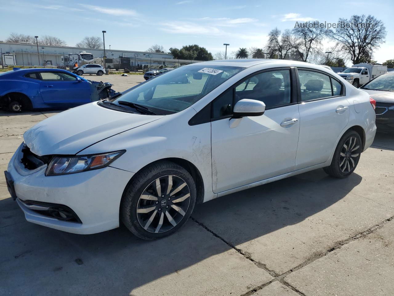 2015 Honda Civic Exl White vin: 19XFB2F93FE227933