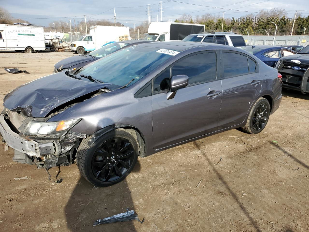 2015 Honda Civic Exl Gray vin: 19XFB2F93FE253383