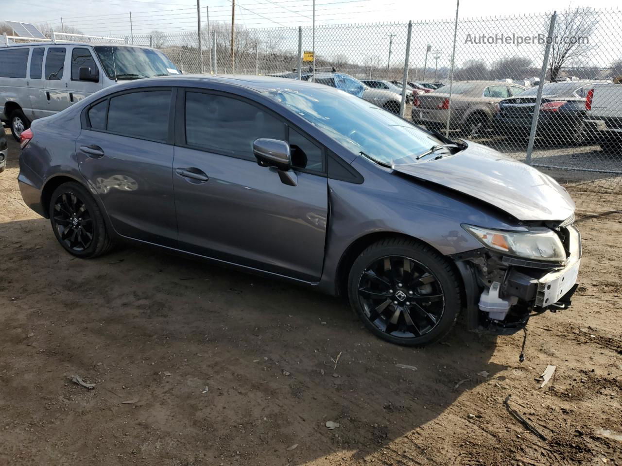 2015 Honda Civic Exl Gray vin: 19XFB2F93FE253383