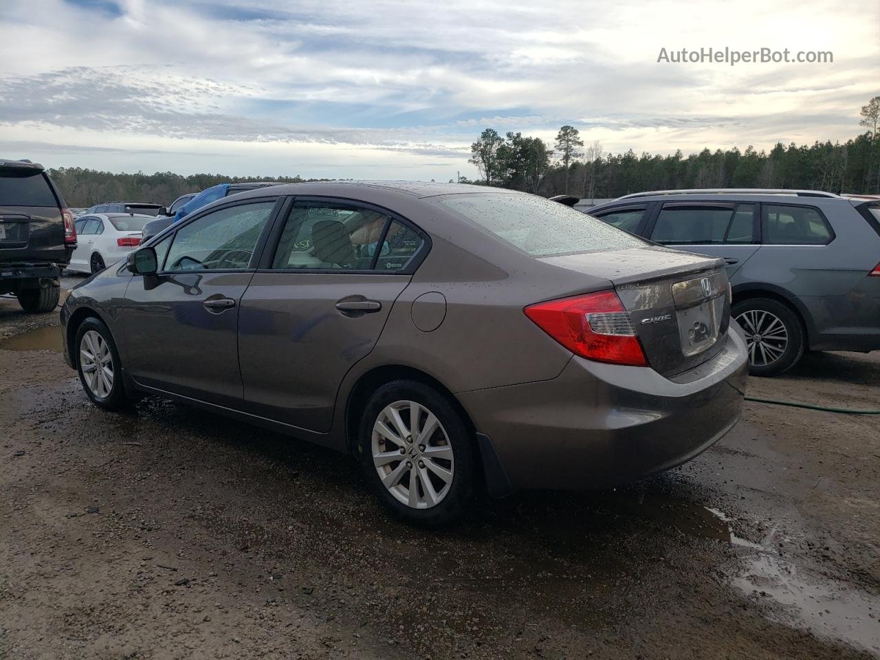 2012 Honda Civic Exl Gray vin: 19XFB2F94CE040101